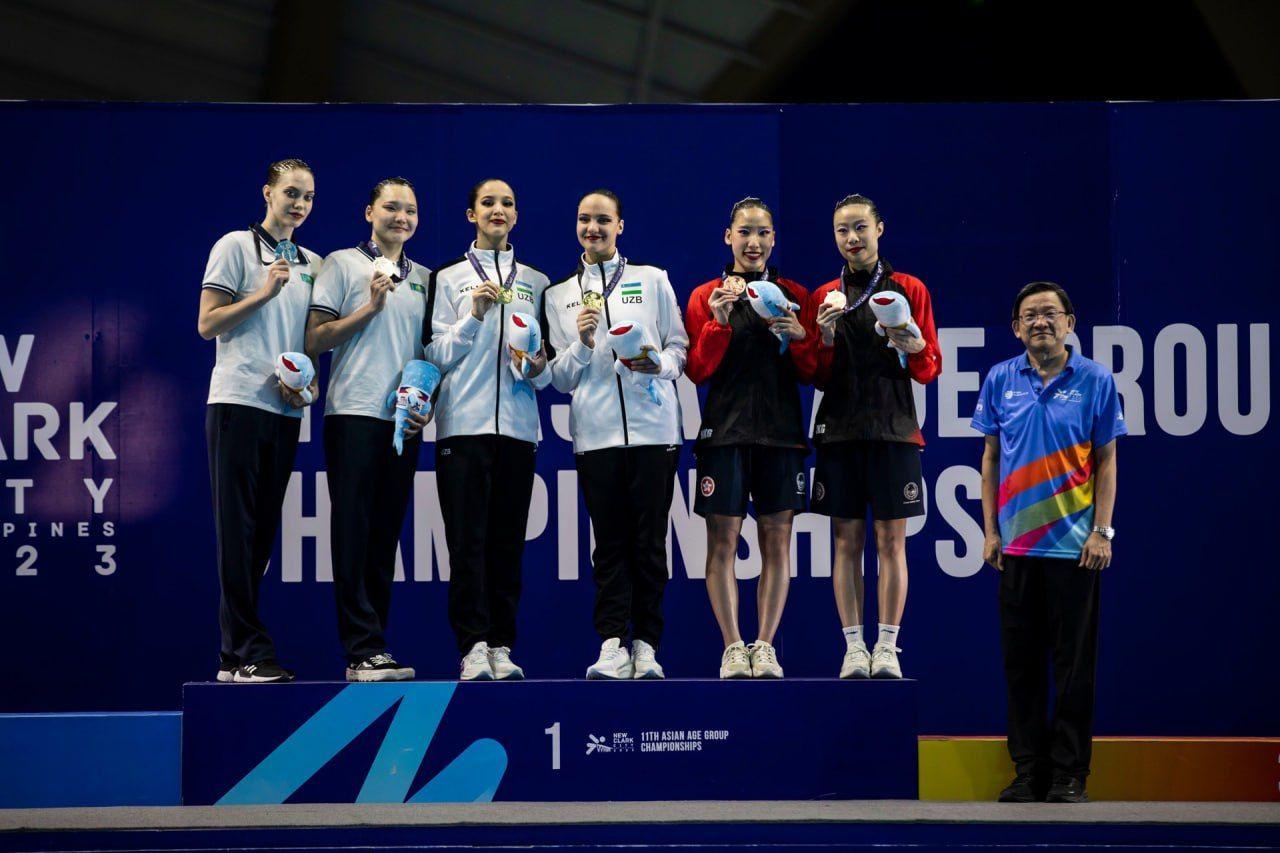 Узбекская сборная по синхронному плаванию завоевала золото и две бронзы на чемпионате Азии